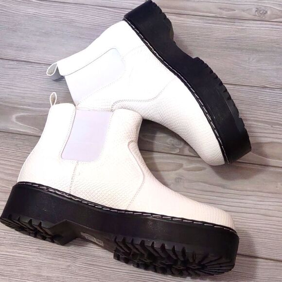 (14-3772) Katliu Women's Platform Ankle Boots Chelsea Sz 10 - Picture 5 of 12